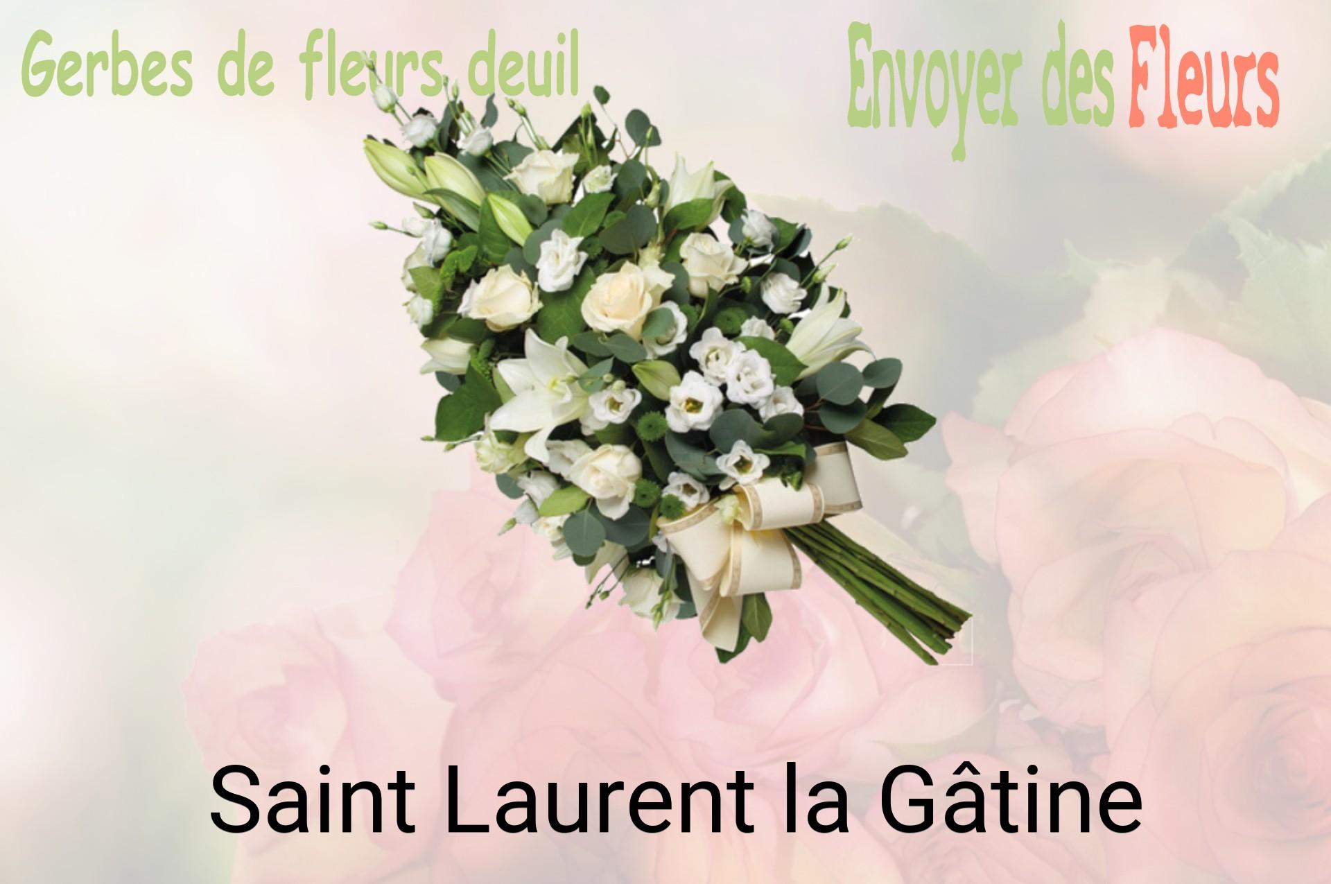 Gerbe de fleurs de deuil livrée à Saint-Laurent-la-Gâtine